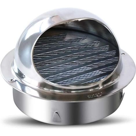 Grille Ventilation 120mm Grille Aeration Lamelles Rondes Moustiquaire Grille D'évacuation D'air Soufflage Grille D'évacuation D'air Ventilation Garage Cuisine Salle de Bain Hotte D'aération Mur (1/5)