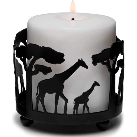 Bougeoir décoratif en forme d'animal, en métal noir, pour table, salon, mariages, fêtes et intérieurs.-AquaForge (1/5)