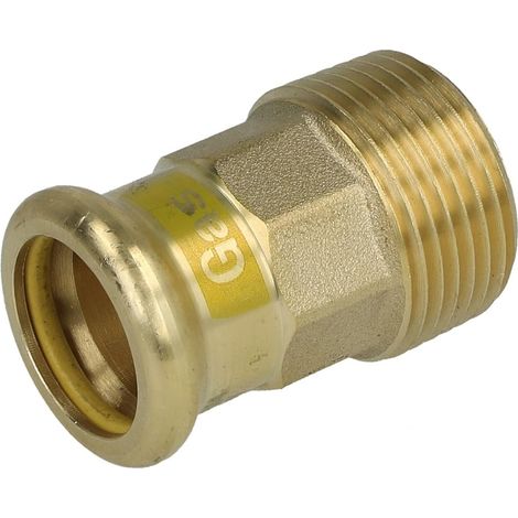 Raccord a sertir en bronze Reduction fem/mâle 18x3/4" fil male Type 6243g WG907 contour M