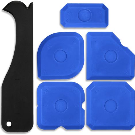 Kit 6 pièces Outil de lissage, Applicateur mastic silicone, Accessoire étanchéité, Joint cuisine salle de bain (1/5)