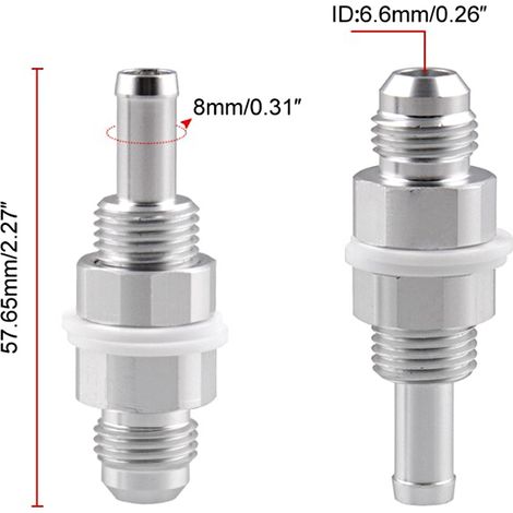Adaptateur de Raccord à Barbe AN6 5/16 pour Réservoir de Carburant et Cellule de Carburant (1/5)