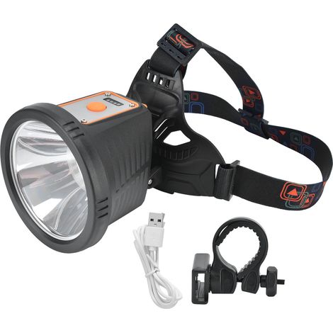 Lampe frontale P50 2000LM LED rechargeable USB, étanche multifonction pour randonnée camping