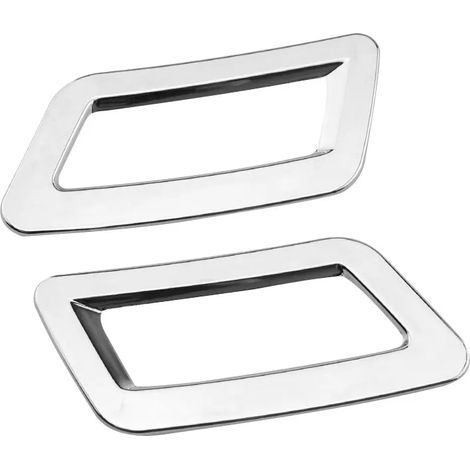 (ABS chromé argent) 2 pièces Cache-grille d'aération compatibles avec Nissan X-TRAIL T32 2013-2021 et Qashqai J11 2014-2021 - Cadres de grilles d'aération intérieures (1/5)