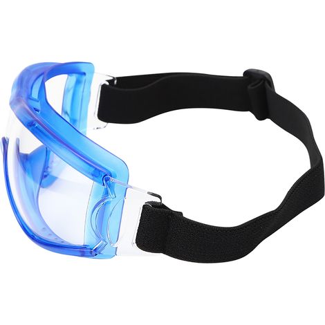 Lunettes de sécurité pour enfants anti-postillons et anti-buée, transparentes, pour l'extérieur (bleu) (1/5)