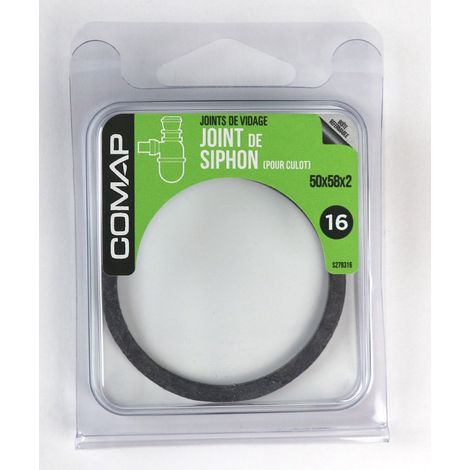 COMAP Joint d'étanchéité en caoutchouc pour culot de siphon - 50x58x2 - Joints de vidage - S279316
