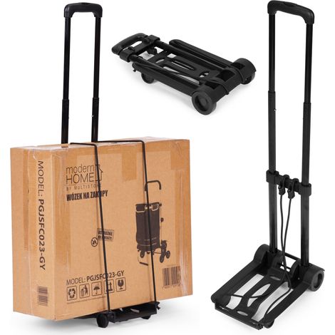 Carrello a mano pieghevole con maniglia telescopica, capacità 30 kg