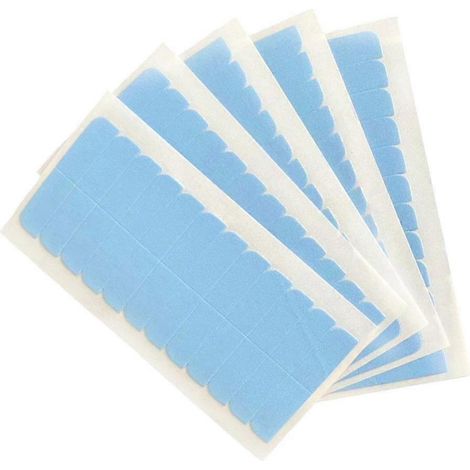 Blaues, doppelseitiges Klebeband für Perücken, ideal für Haarteile und Lace-Front-Perücken. Extrem starker Perückenkleber. Mini-Klebestreifen. (1/5)