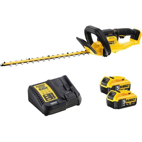 18V XR Li-Ion Akku-Heckenschere mit 55 cm langem Messer (2x5,0 Ah) - DEWALT DCMHT563P2
