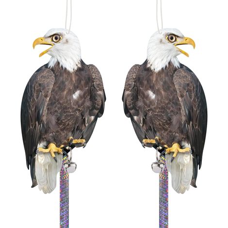 Lot de 4 répulsifs Contre Les Oiseaux, Les Pigeons, Les Pigeons Suspendus, pour Balcon, répulsif Contre Les moineaux en Plastique, Motif Chouettes Plates (1/5)