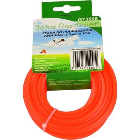 Coupe-bordure Geko nylon trimmer line square flexible résistant chaleur