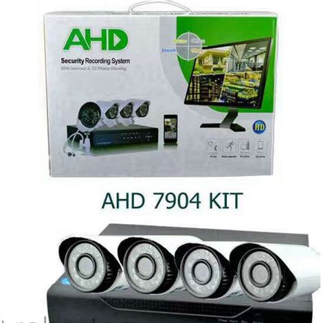 Trade Shop - AHD DVR KIT IR VIDEOÜBERWACHUNG 4 KANAL 3G SMARTPHONE IR KAMERAS HDMI 7904 -