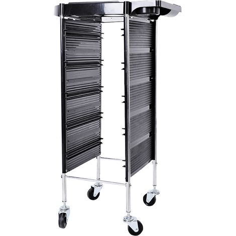 Chariot de Coiffure à 5 Tiroirs, Table Roulante Réglable en Hauteur pour Salon de Beauté, Rangement d'Outils de Coiffure, Support Mobile avec Roulettes (1/5)