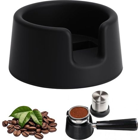 Tapis de frappe pour marc de café en silicone, antidérapant, protège-plan de travail, accessoire barista compatible avec Ninja ES601 et ES701, noir (1/5)