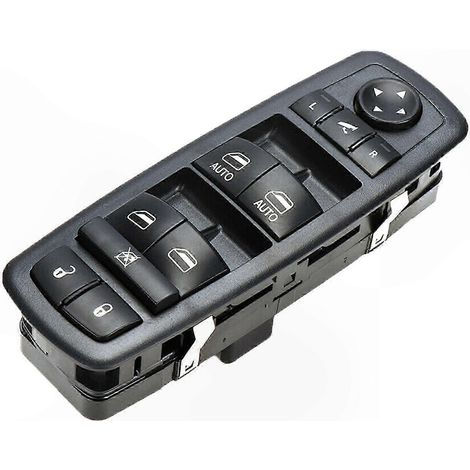 Fensterheberschalter Fahrerseite für Grand Caravan 2012-2019, kompatibel mit 68110872AA und 04602536AF, elektrische Fensterhebersteuerung, OEM-Ersatzteil, schwarz, einfache Montage. (1/5)