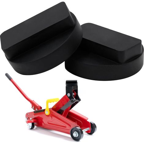 2 PCS Tampon en Caoutchouc pour Cric Voiture Compatible pour Série, Patin de Levage Résistant, Protection de Châssis, Bloc de Support Antidérapant pour Pont Élévateur et Chandelle (1/5)