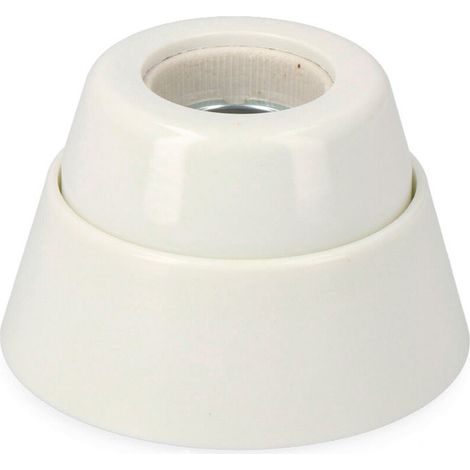 Casquillo E27 de pared recto de porcelana, embalaje Edm