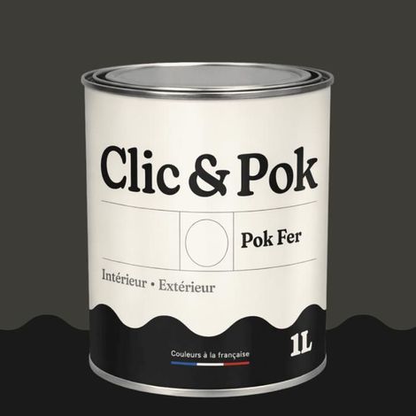 Peinture Fer Antirouille – Métal Extérieur Intérieur, Satinée, Protection Rouille - 1L - RAL 6015 - Olive noir