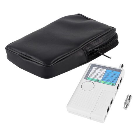Testeur de câbles réseau LAN portable 4 en 1 avec télécommande RJ11, RJ45, USB et BNC pour câbles UTP et STP