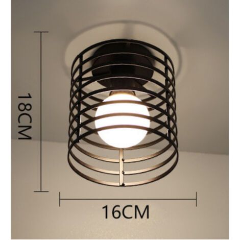 Lampada da parete geometrica in ferro battuto per soggiorno, cucina, loft, sala da pranzo, bar (lampadina non inclusa), paralume rotondo a sette strati, attacco E27, luce bianca.
