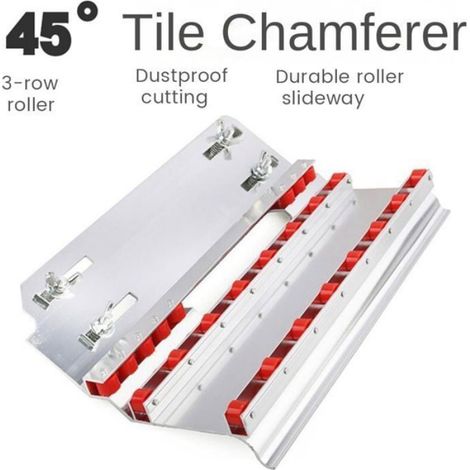Chanfrein Pour Carreaux - Machine À Chanfreiner En Alliage D'aluminium - Angle De Coupe 45° - Réglage De La Lame 0 À 5 Mm - Longueur 248 Mm (1/4)