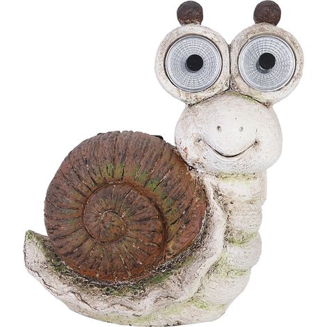Décoration solaire en résine simulant un escargot, lumière décorative pour jardin et pelouse extérieure (1/5)