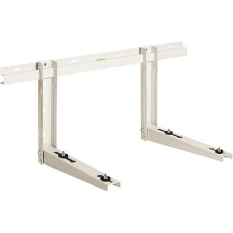 Support Mural Réglable en Acier Inoxydable pour PAC – 160 kg/Bras, 550x400x790 mm, avec Barre de Support et Niveau à Bulle Intégré, Installation Facile, Construction Robuste (1/5)
