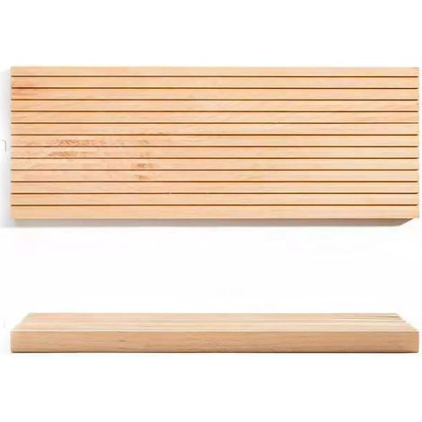 Plateau en Hêtre Épaissi, Planche à Découper Écologique en Bois, Plateau de Service pour Sushi Pain Fruit Gâteau, Rectangle 39x14cm (1/5)