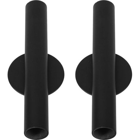 Cabilock Lot de 2 vases adhésifs muraux noirs pour fleurs séchées et artificielles (1/5)