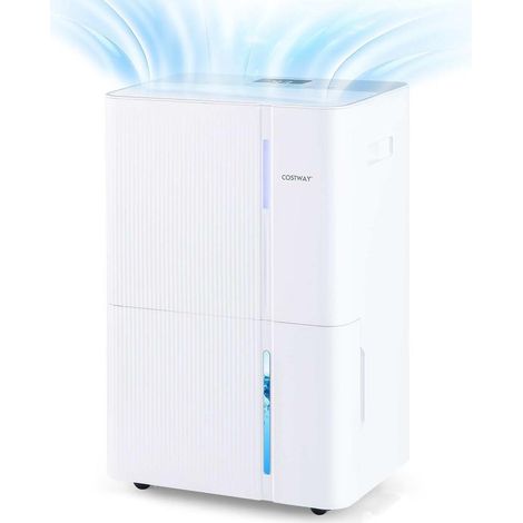 Design blanc déshumidificateur 40 L/jour, 3 modes et minuterie 24 h, pour chambre salle de bain cave (1/5)
