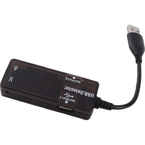 USB Tester, ABS Voltage Current Meter, USB Power Capacity Detector, 3.2V to 30V, 0A to 5A, LED Display for Phone, Tablet, Load Measurement (Bi-color) (1/5)