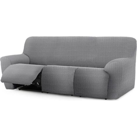 Copridivano 200-260 cm per recliner tre posti colore grigio - Jaz (1/5)