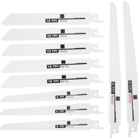 10 Lames de Scie à Bois HSS pour Découpe et Élagage, Outil de Menuiserie Polyvalent (1/5)
