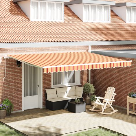 vidaXL Auvent rétractable 450 × 300 cm Polyester et Aluminium