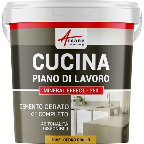 Microcemento cucina: per piano di lavoro e pavimento della cucina - 10 m² (in 2 strati) Cedro Giallo - ARCANE INDUSTRIES