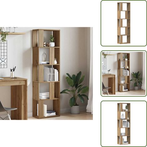 vidaXL Bücherschrank Artisan-Eiche 45x24x159 cm Holzwerkstoff (1/5)
