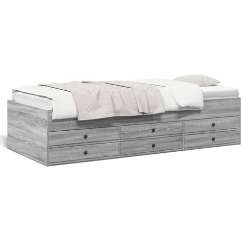 Maison Exclusive - Tagesbett mit Schubladen ohne Matratze Grau So