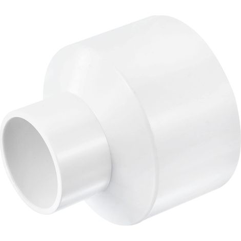 Raccord réducteur en PVC, 75 mm x 40 mm, raccord adaptateur de tuyau, raccord réducteur de conduit pour construction d'approvisionnement en eau, 1 pièce et blanc (1/5)