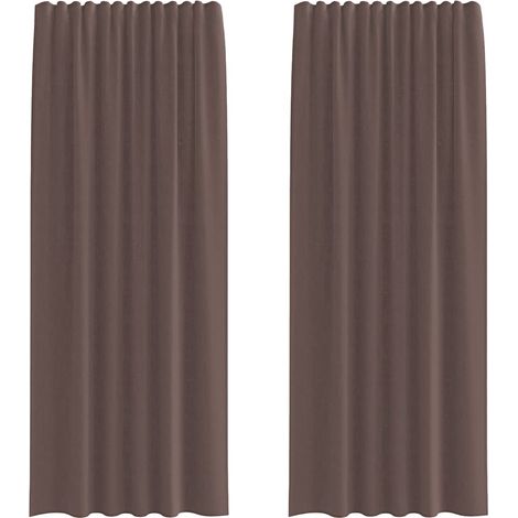 Maison Exclusive - Tende in Voile con Tasche per Aste 2 pz Marrone