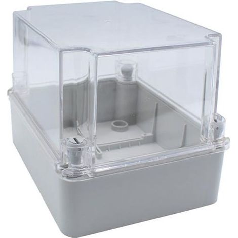 Boite de dérivation étanche IP67 250x200x160mm, avec couvercle transparent, bord lisse