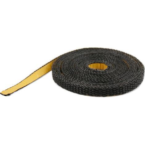 Glasstreifen, Flachdichtung 10 x 2 mm, hitzebeständige Faser 550 °C, für Kamin- und Ofenglas (1/5)
