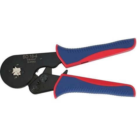 Pince à sertir 16-4, outil à mâchoires carrées pour câbles de 0,08 à 16 mm (30-5 AWG). (1/5)