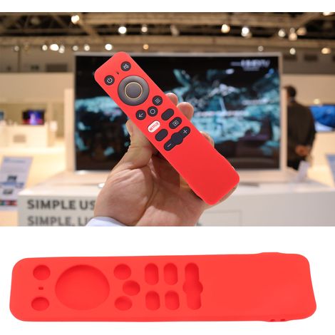 Weiche Silikon-Schutzhülle für die Realme TV Stick Fernbedienung, stoßfest, rot (1/5)
