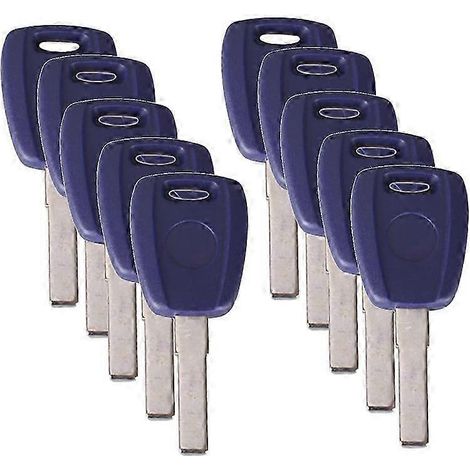 10 clés à transpondeur vierges (lame SIP22) pour Fiat 500 DucatoHP bleues (1/5)