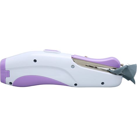 Machine à coudre portable violette, poignée ergonomique, silencieuse, électrique en plastique et acier inoxydable, usage domestique, légère et pratique (1/5)
