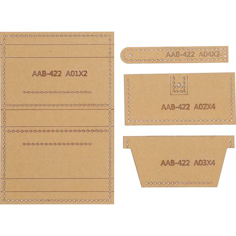 gabarits acryliques pour porte-cartes, moules à dessin pour motifs en cuir faits main. (1/5)