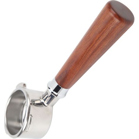 Bodenloser Edelstahl-Filterhalter, ohne Deckel, für Breville Series 8 Kaffeemaschinen, 54 mm, Siamesisches Rosenholz A1 (1/5)