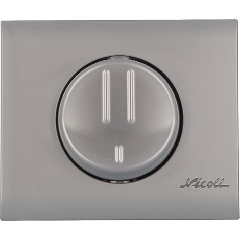 Bouton SOURIRE - double débit - épaisseur cloison 10 à 35mm - Satiné - Nicoll (1/4)