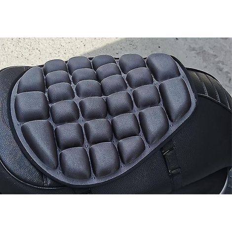 Strapazierfähiges Gel-Sitzkissen mit Sonnenschutz für Motorräder, graues Motorrad-Sitzkissen (1/4)