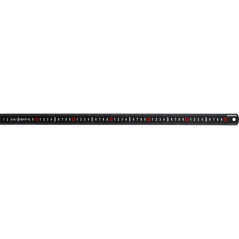 Faithfull Matt Black Stainless Steel Measuring Rule 600mm FAIRUL600MB
