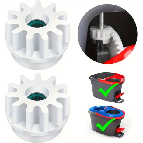 Compatible avec les engrenages de balai Vileda et les accessoires de roulement pour seau à balai rotatif à pédale Ocedar (2 pièces) (1/5)
